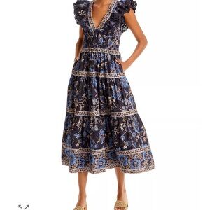 Sea New York Tess Printed Midi Dress